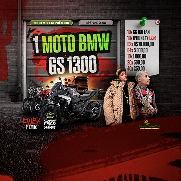 BMW GS 1300 - Promoção Favela Prêmios